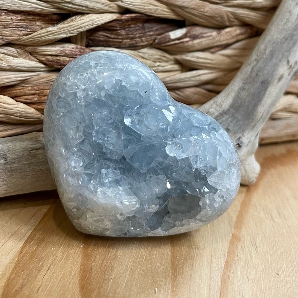 Celestine heart light blue